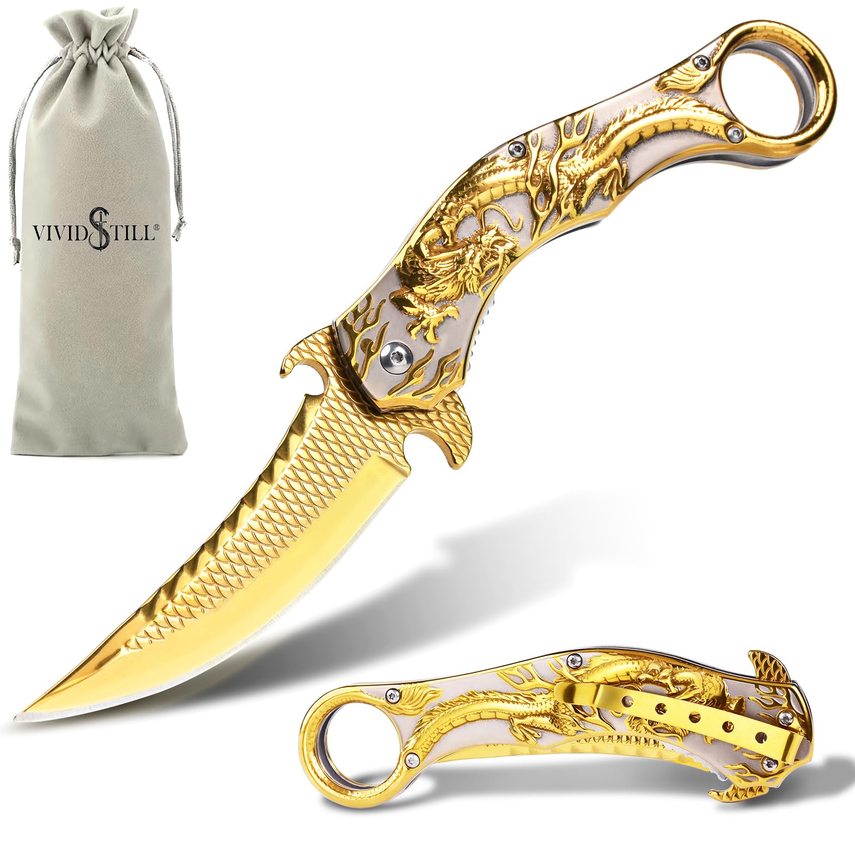 Amazon.com: Vividstill Pocket Knife for Men, Cool Folding Knife